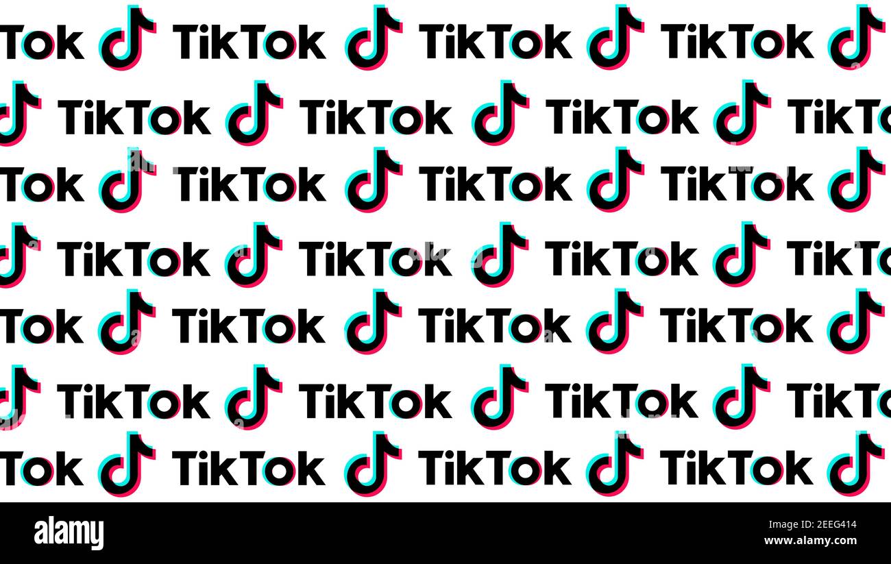Tik tok social network pattern for background. Vector Stock Vector Image &  Art - Alamy