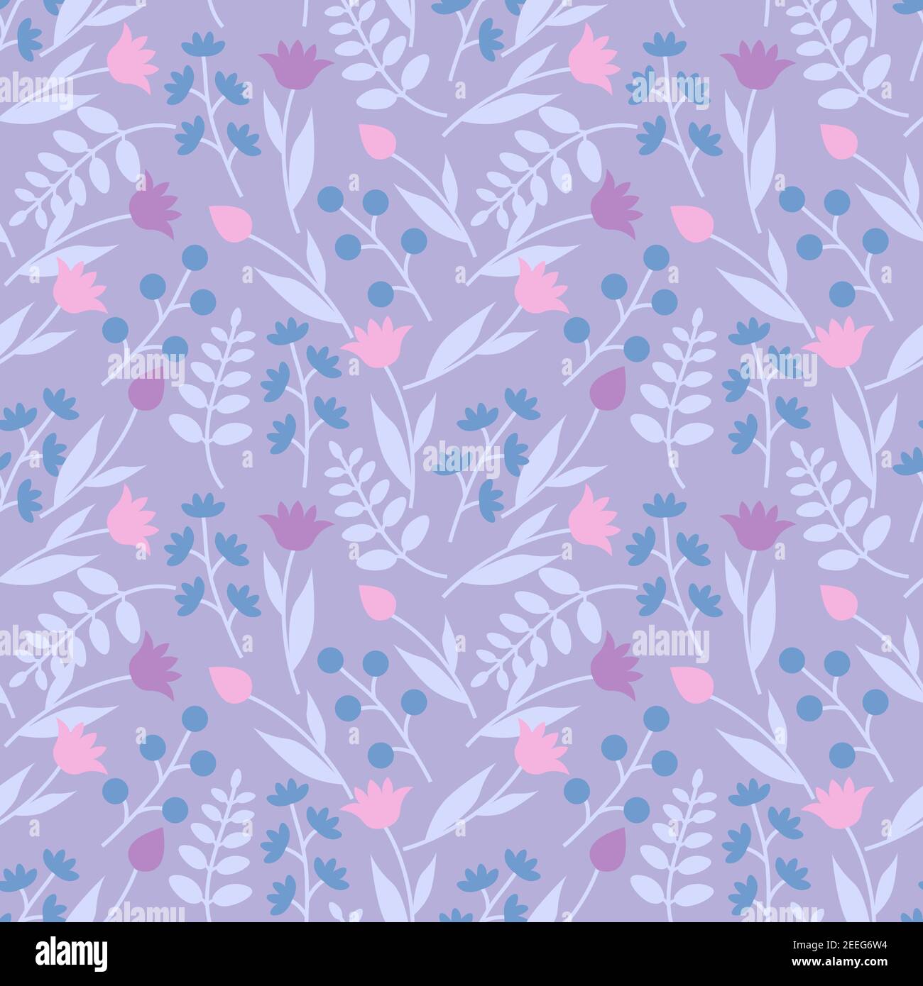 Seamless fern vector pattern hi-res stock photography and images - Alamy