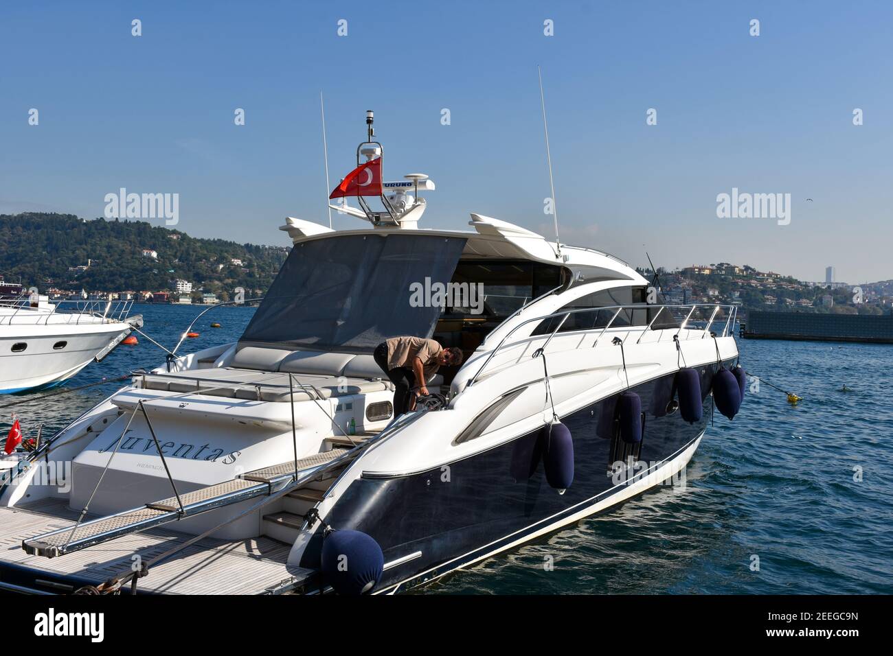 Luxury yacht in Bosporus sea in Istanbul city Stock Photo - Alamy
