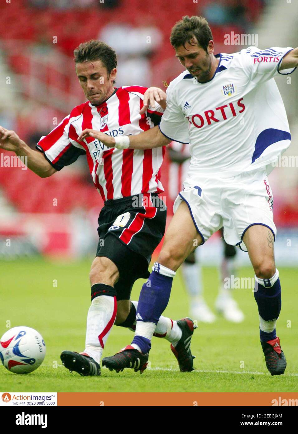 Football - Southampton v RSC Anderlecht Pre Season Friendly - St Mary's  Stadium - 30/7/05 Fabrice Ehret of Anderlecht and David Prutton of  Southampton Mandatory Credit: Action Images / David Field Livepic Stock  Photo - Alamy