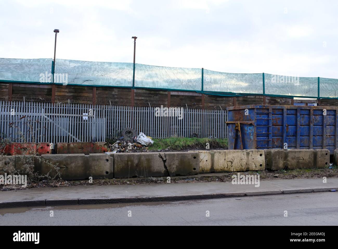 An industrial yard in North Woolwich, London. Stock Photo