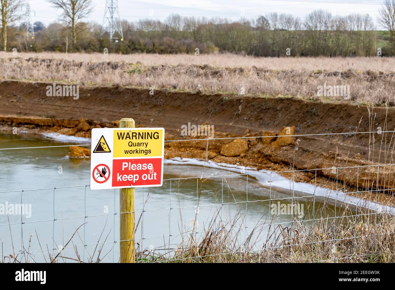 Hanson Aggregates new quarry along the Nene Valley between Cogenhoe and