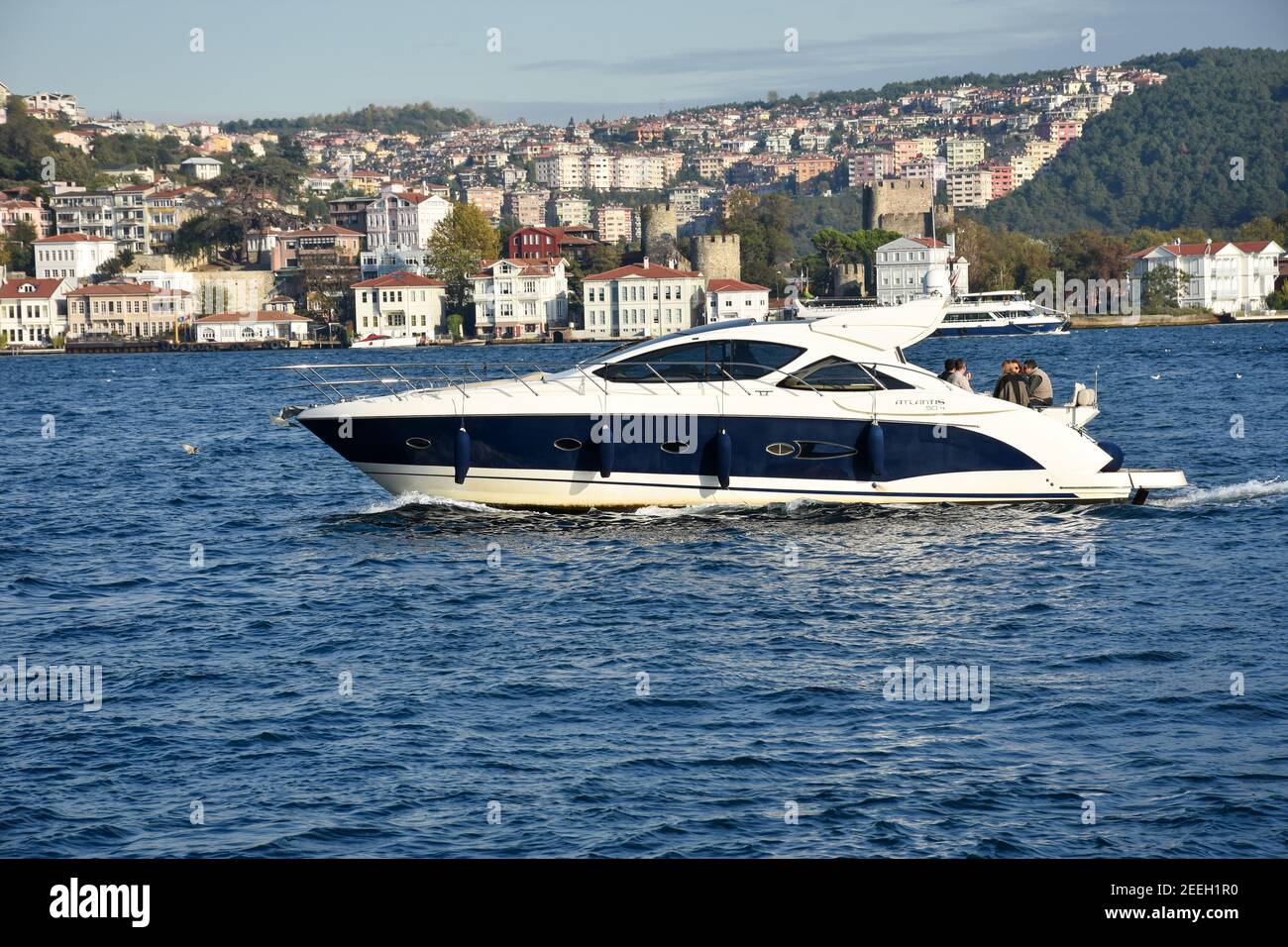 Luxury yacht in Bosporus sea in Istanbul city Stock Photo - Alamy