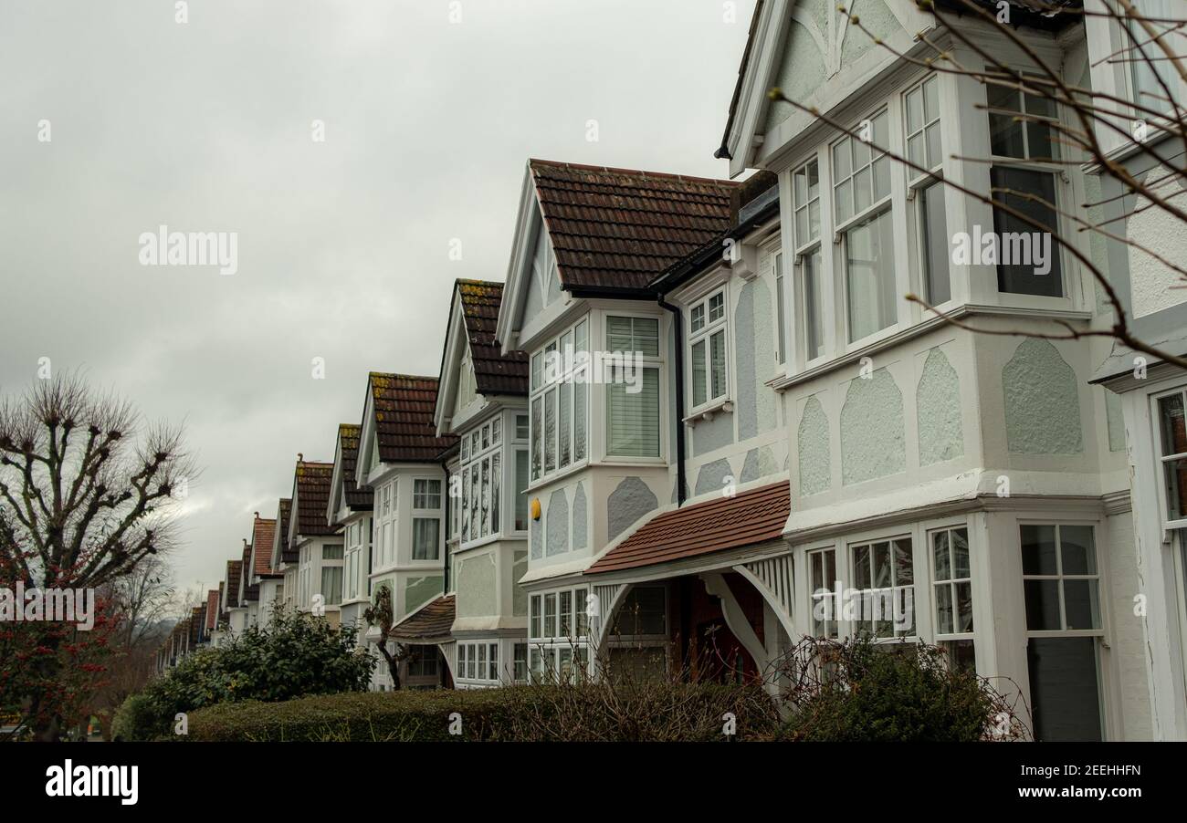 London Large residential houses in Ealing, West London Stock Photo Alamy