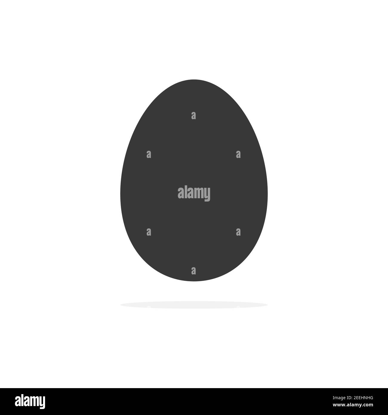 Egg black icon. Chicken egg. Food silhouette. Vector isolated on white Stock Vector