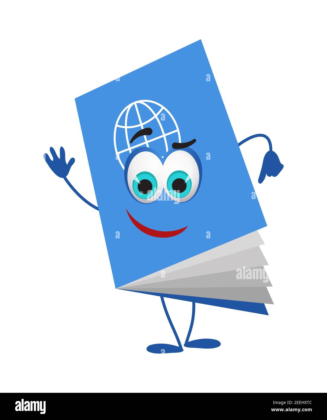 Funny travel objects collection: Funny Passport on white background, flat  design vector illustration Stock Vector Image & Art - Alamy