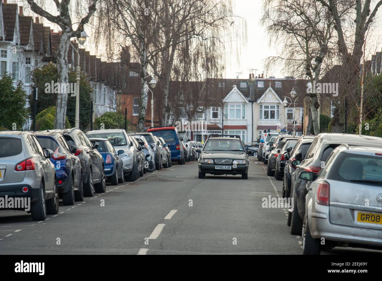London Residential street of terraced houses in Northfields, Ealing