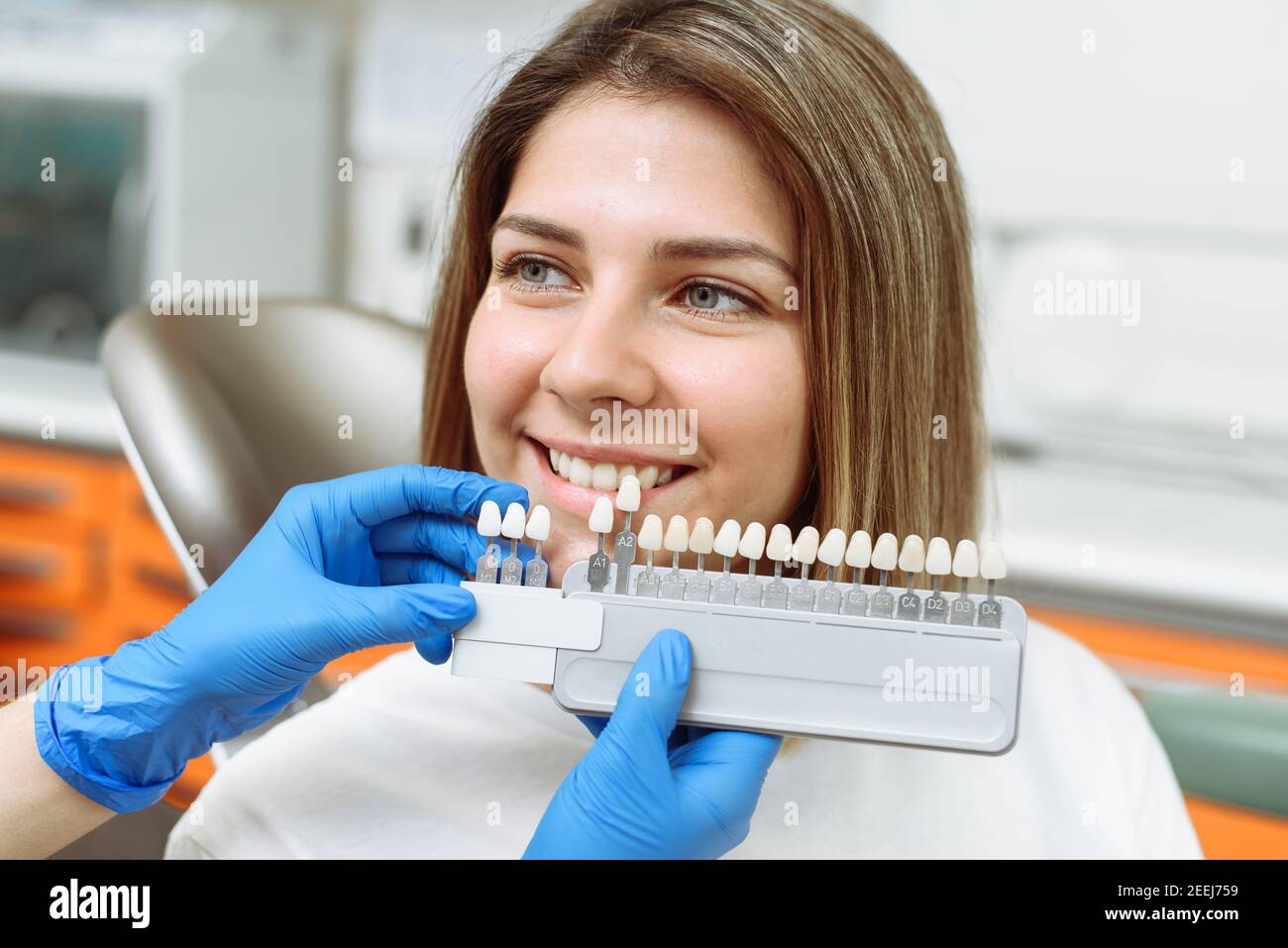 Selection of the correct tooth color for professional cosmetic