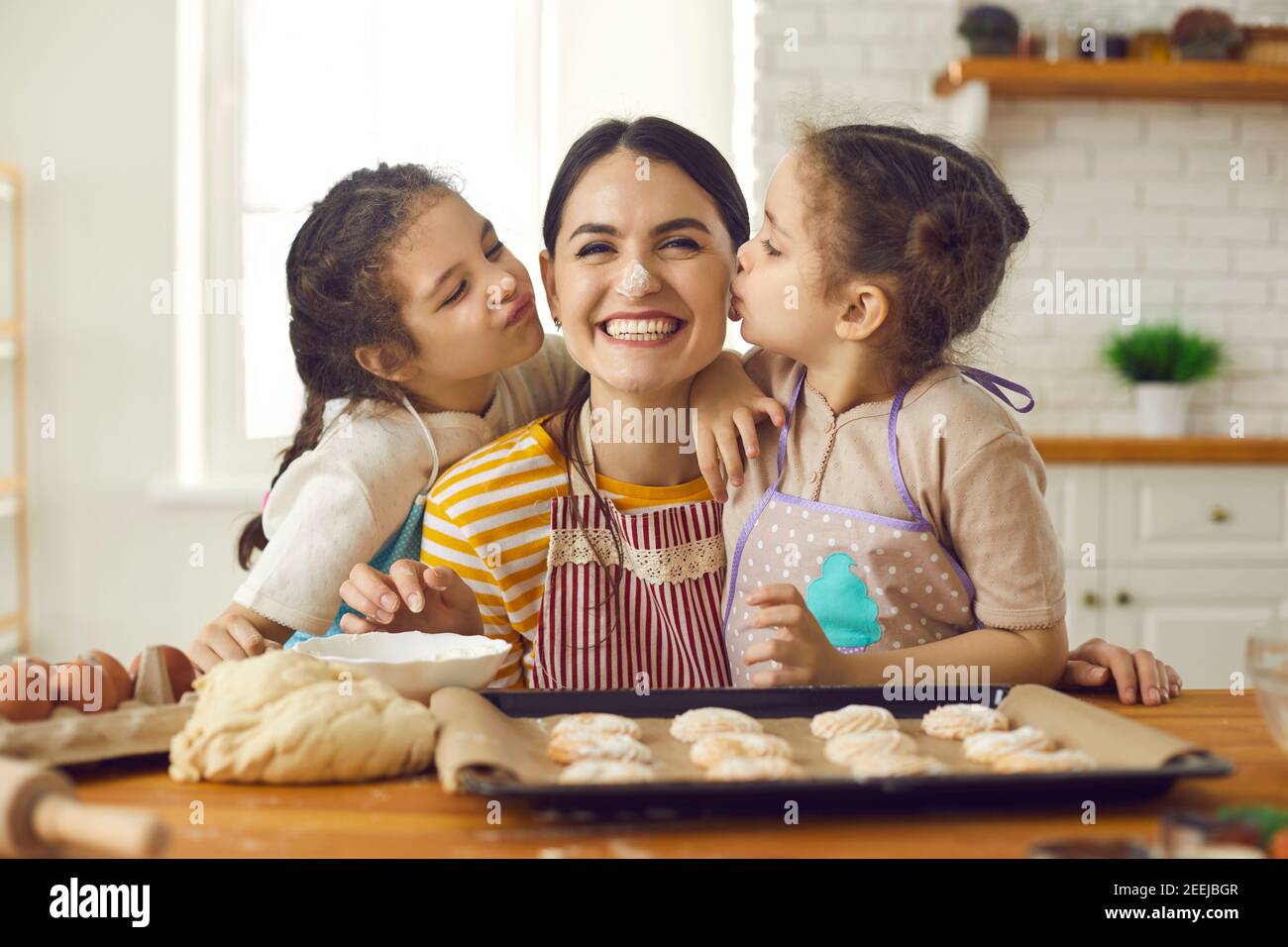 Baking and cooking with children at home concept Stock Photo