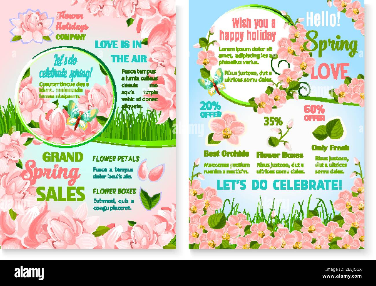 Bunches of orchids Stock Vector Images Alamy