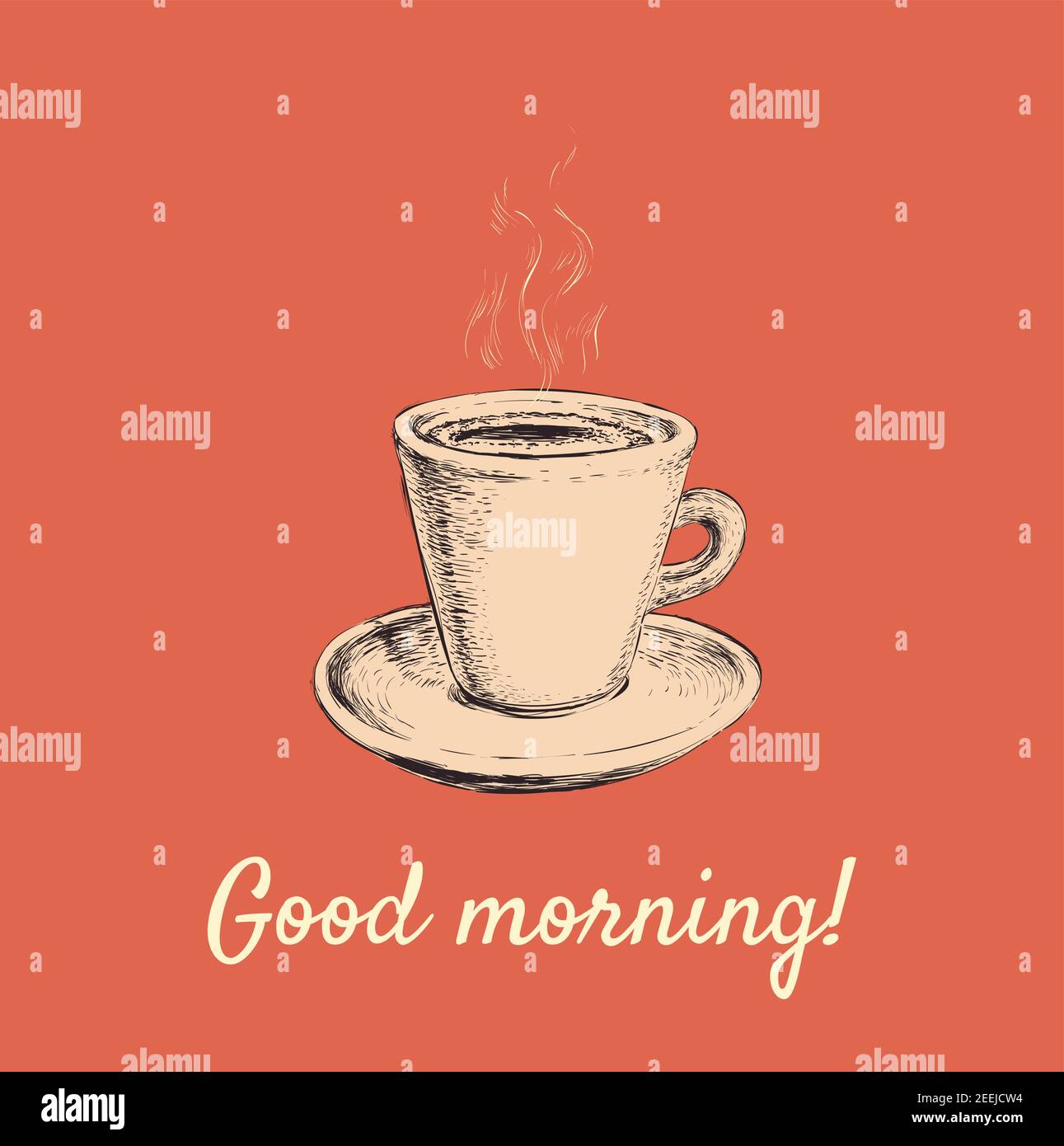 Hand Drawn Sketch Coffee Cup Vector Illustration Hand Drawn Sketch ...