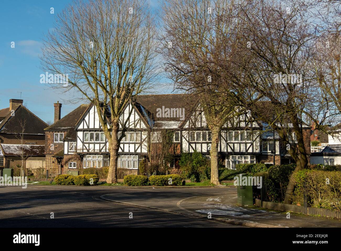 London Grand mock tudor residential houses in Queens Drive area of