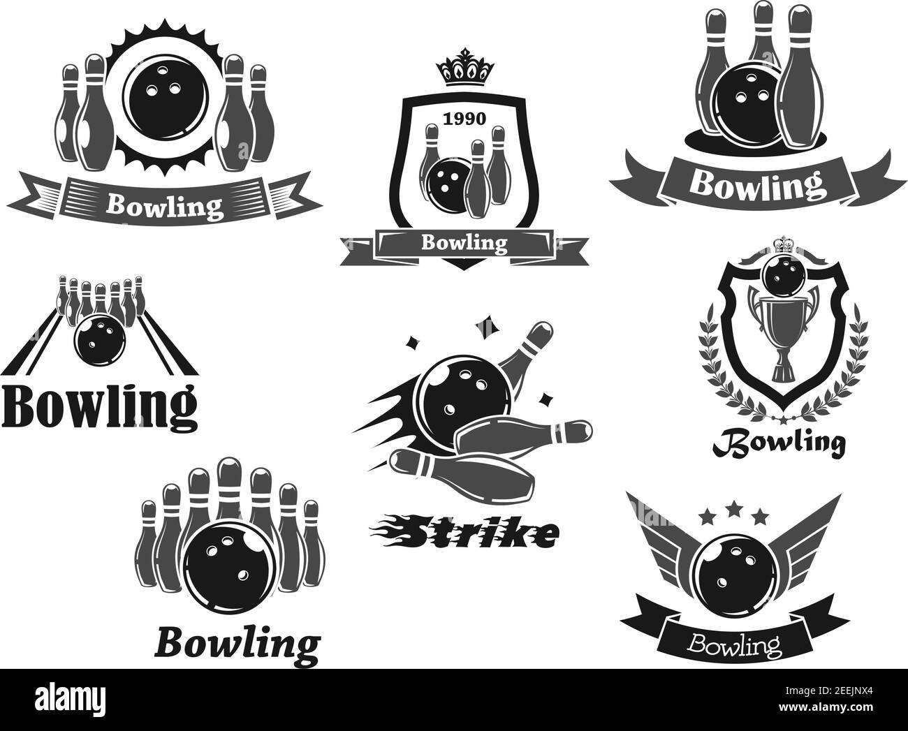 All star bowling lane Stock Vector Images - Alamy