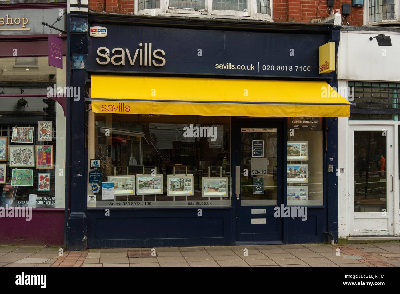 London- Savills estate agent branch in Ealing  Broadway, west London Stock Photo