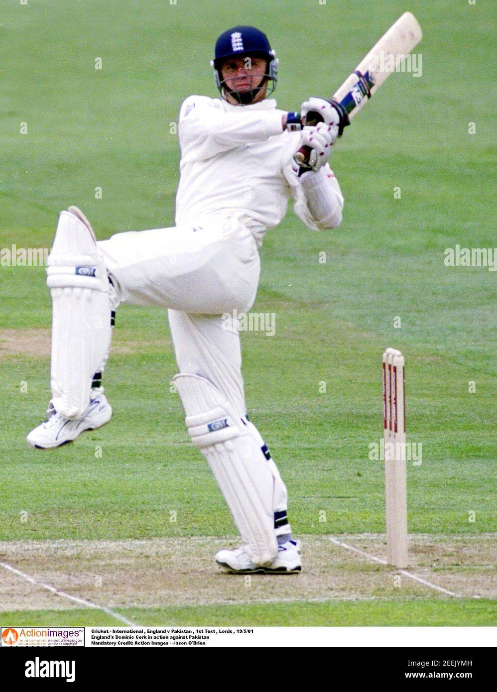 Englands dominic cork in action against pakistan hires stock