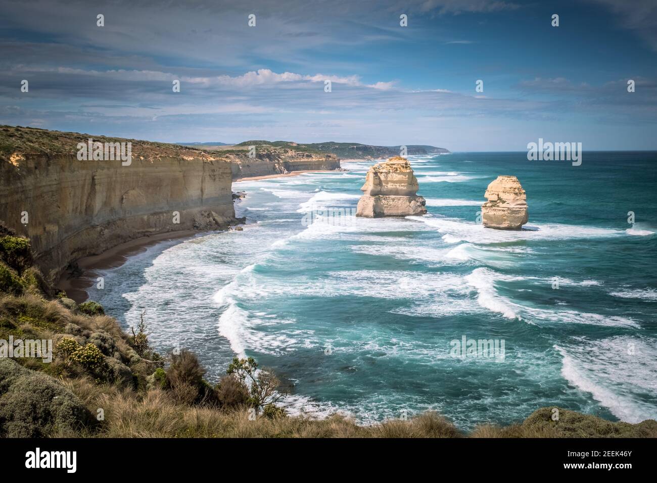 The 'Twelve Apostles' on Australia's Great Ocean Road Stock Photo