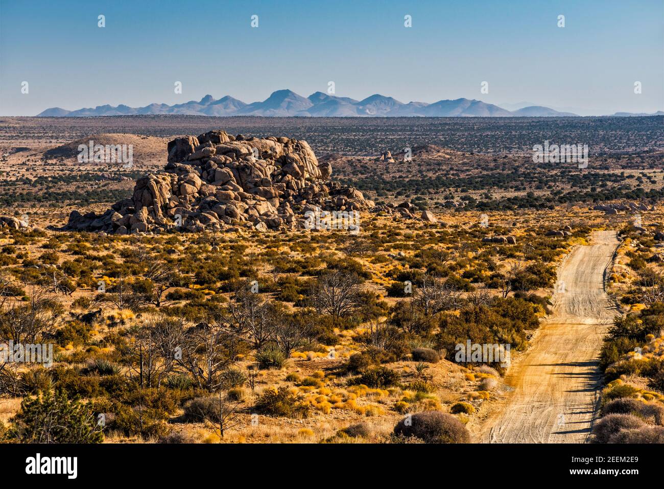 Granite rock formations, Wild Horse Canyon Road, near Mid Hills