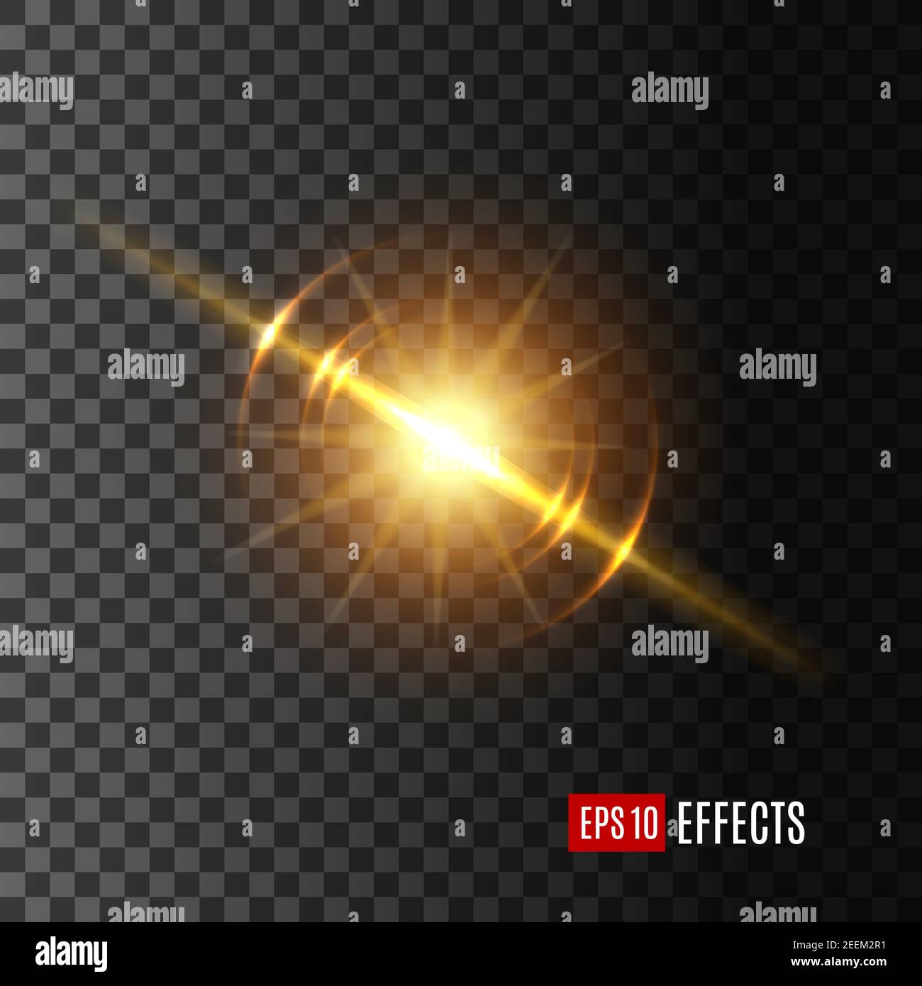 Light flash with lens flare effect of glittering sun or starlight beam and  sparkling ray on transparent background. Vector isolated twinkling star or  Stock Vector Image & Art - Alamy