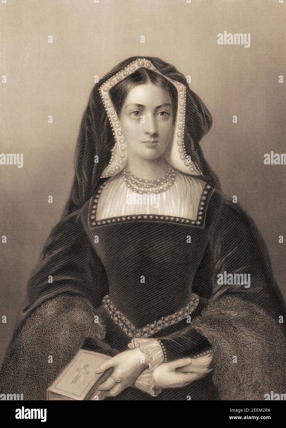 Catherine of Aragon, 1485 –1536, Queen of England as the first wife of King Henry VIII Stock Photo
