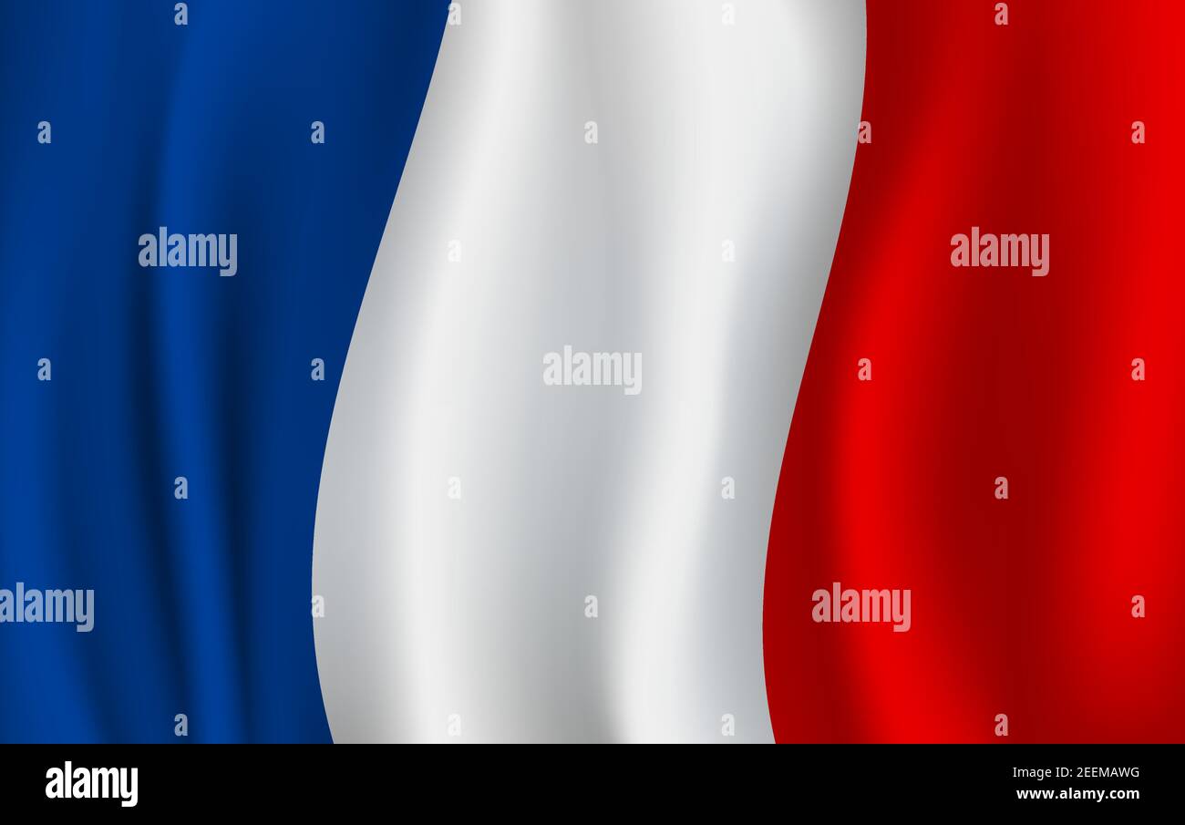 National Flag Of France: Blue, White And Red Vertical Stripes