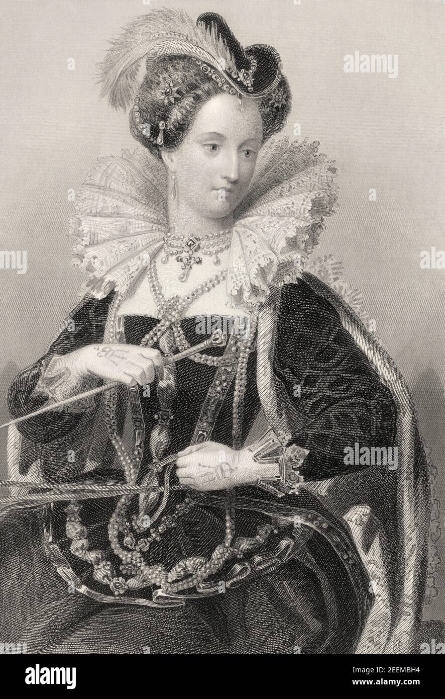 Elizabeth I, 1533 – 1603, Queen of England and Ireland Stock Photo