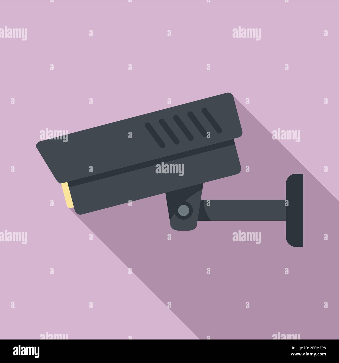 Prison security camera icon, flat style Stock Vector