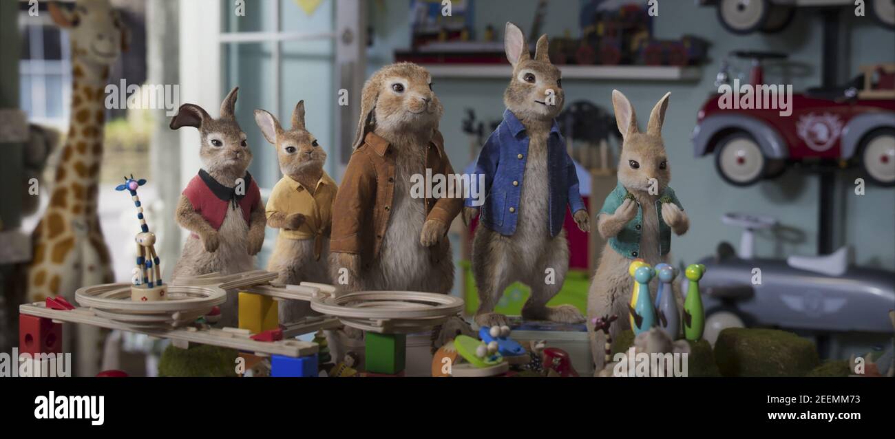 Mopsy, Flopsy, Benjamin, Peter Rabbit, Cottontail, "Peter Rabbit 2 The Runaway" (2020) Credit