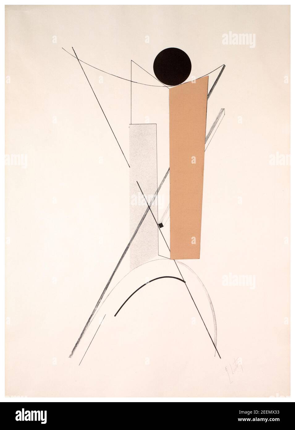 El Lissitzky, Proun, abstract painting, 1923 Stock Photo