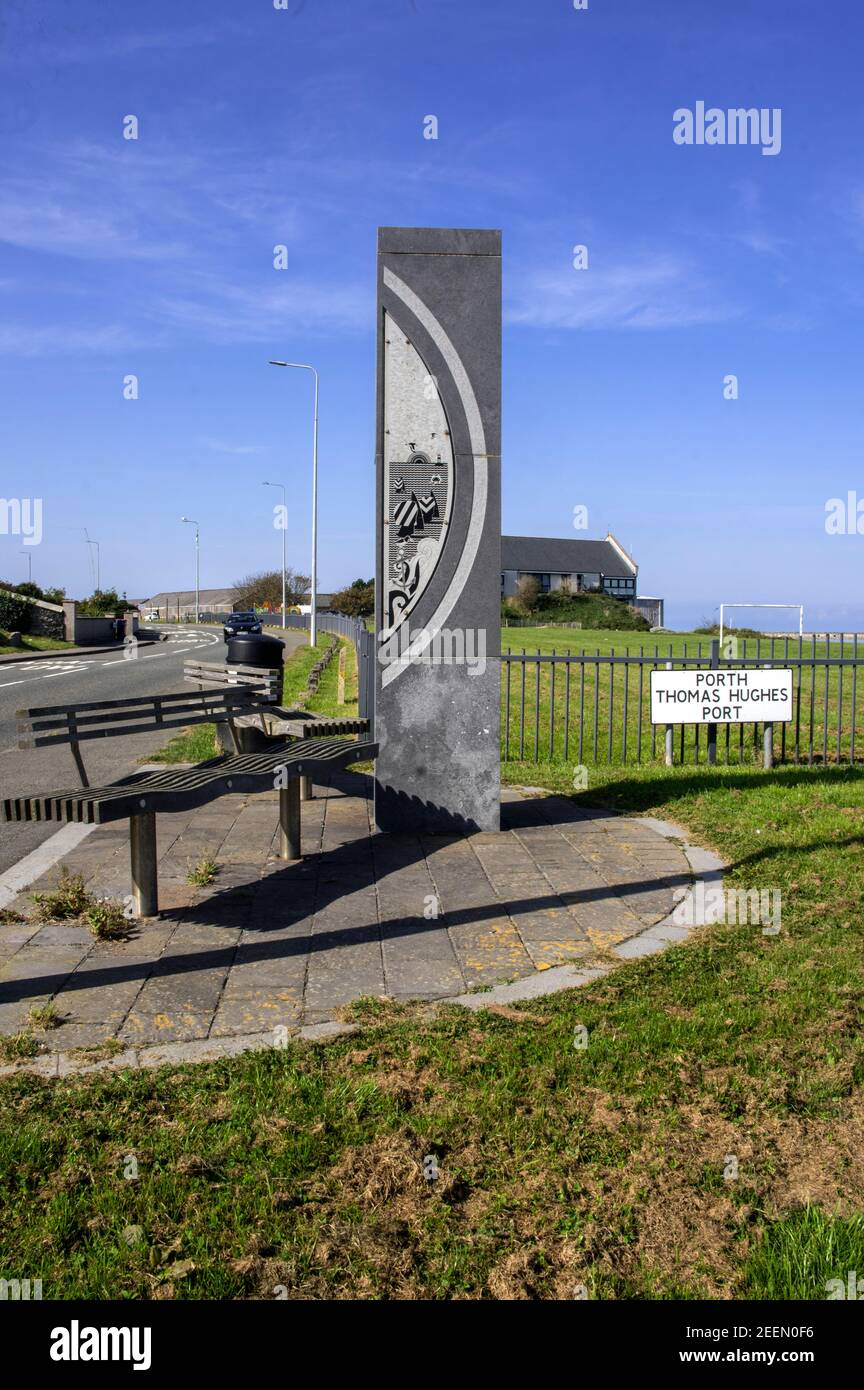 This popular local area feature a maritime museum and promenade. Thomas Hughes was a local man who risked his life to save a mother and child who fell Stock Photo