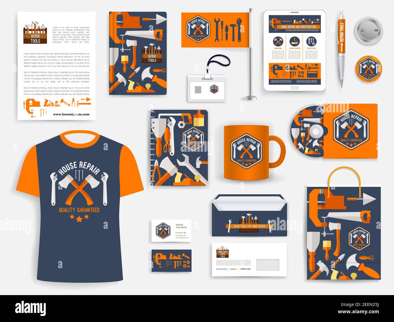 Vector Set of Vintage Home Repair Labels, Badges and Logos Stock Vector - Illustration of business, plumbing: 100045268
