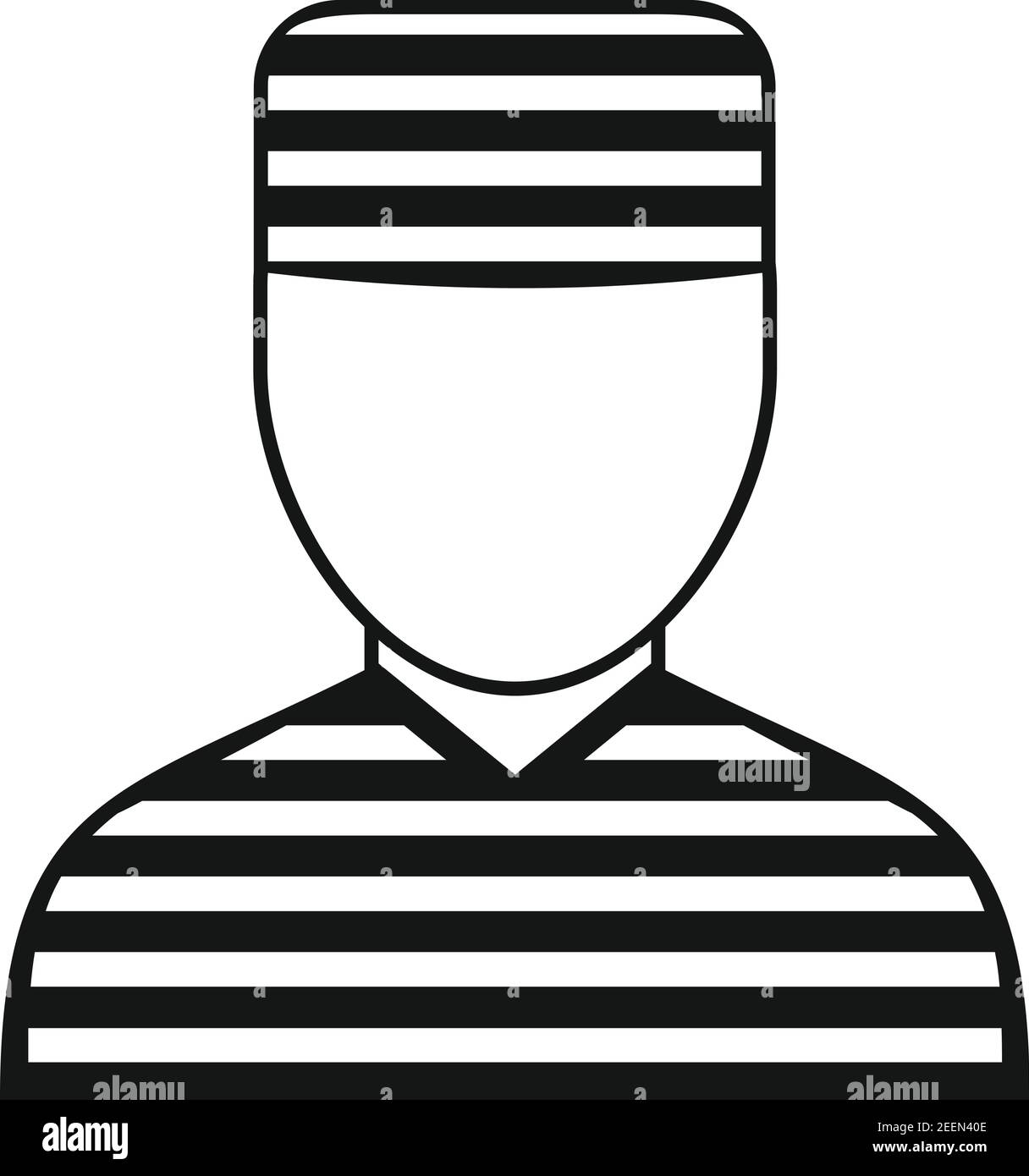 Prison man icon, simple style Stock Vector