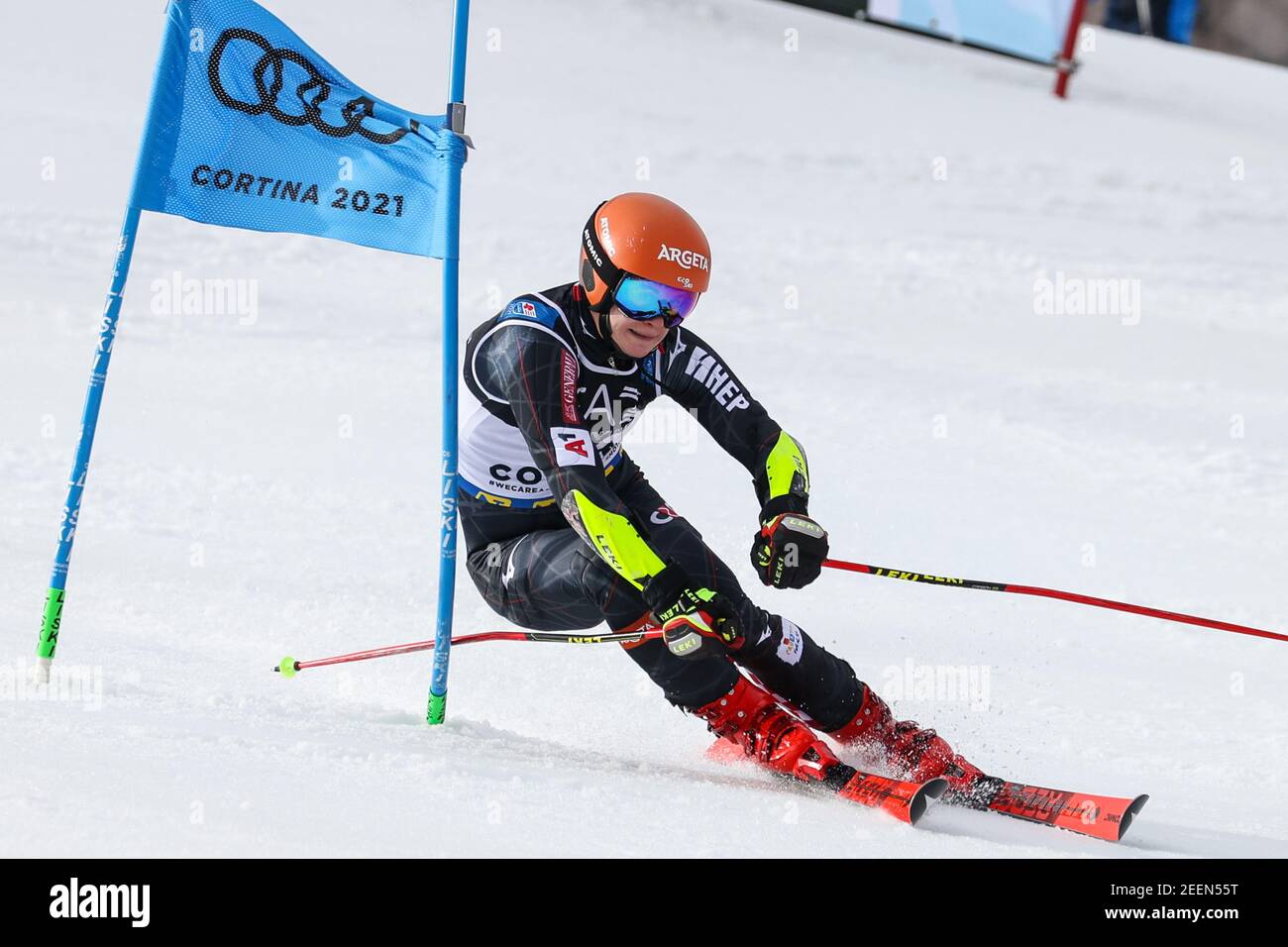 Filip ZUBCIC (CRO) during 2021 FIS Alpine World SKI Championships -  Parallel Giant Slalom - Men, alpine ski race in Cortina (BL), Italy,  February 16 2021 Stock Photo - Alamy