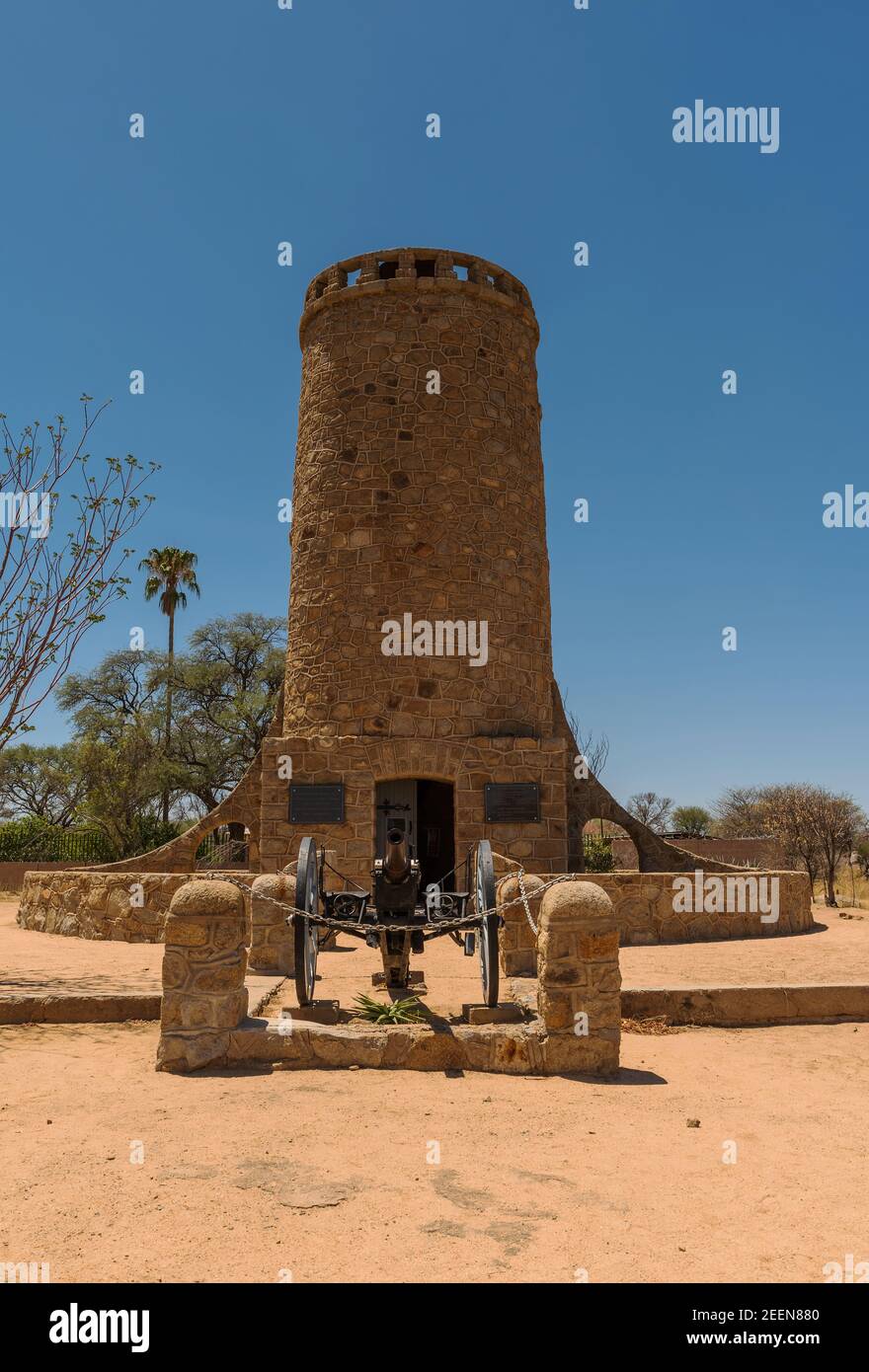 Franke Tower, Franketurm, military monument in Omaruru, Namibia Stock Photo