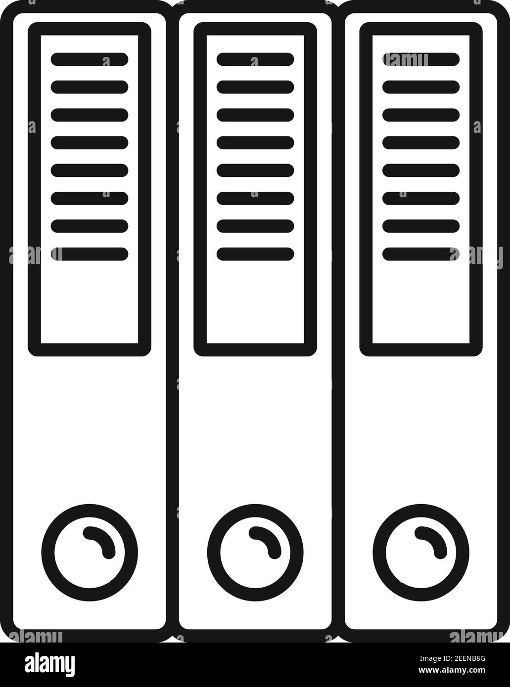 Notary folders icon, outline style Stock Vector