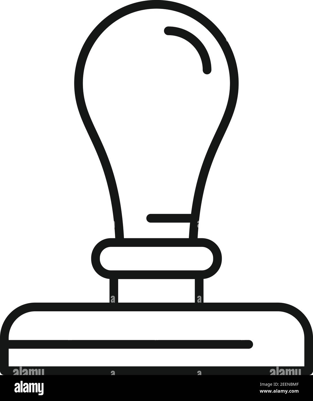 Notary metal stamp icon, outline style Stock Vector Image & Art - Alamy