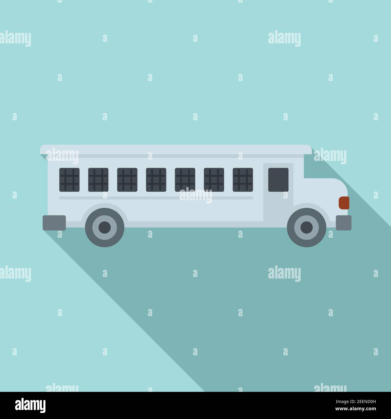 Prison bus icon, flat style Stock Vector