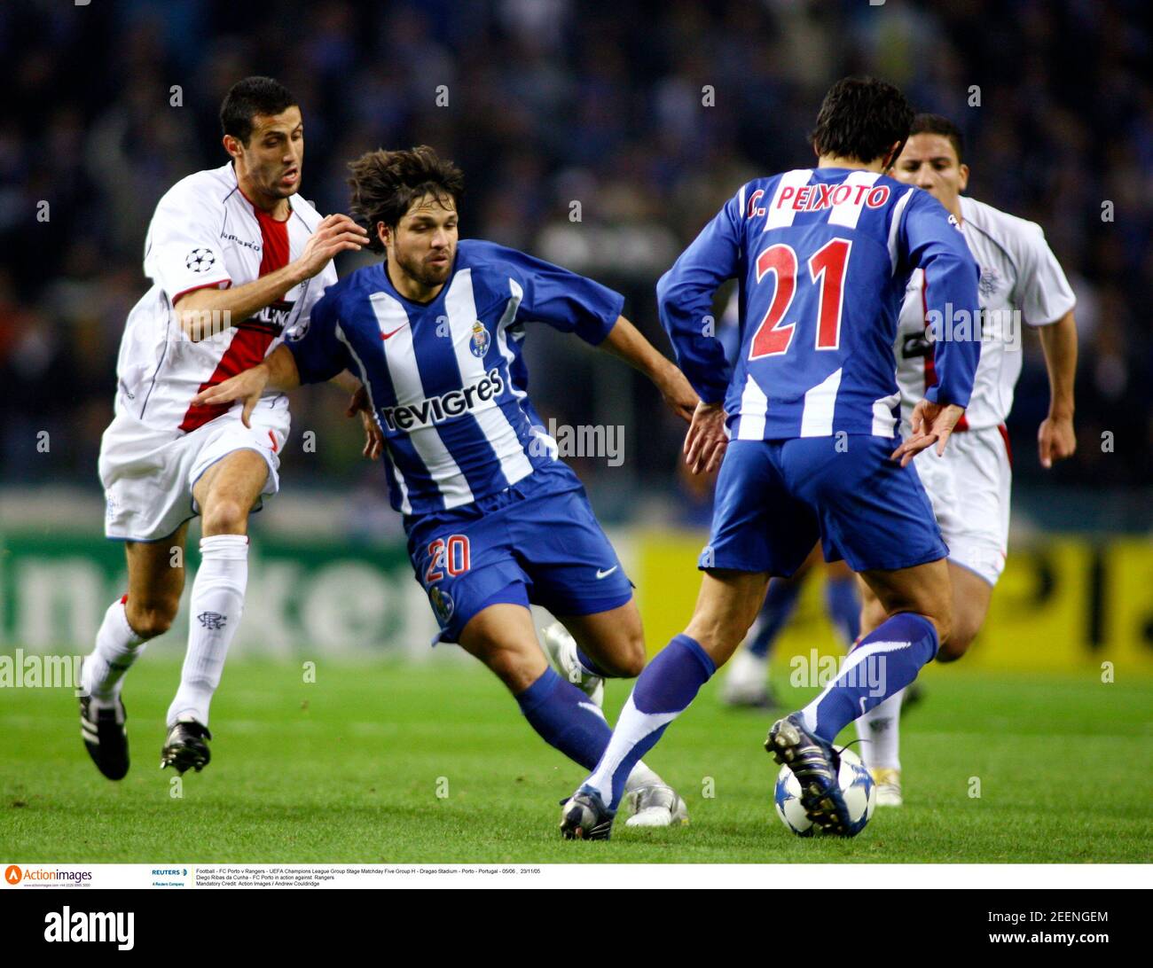 Football - FC Porto v Rangers - UEFA Champions League Group Stage Matchday Five Group H - Dragao Stadium - Porto - Portugal - 05/06 ,  23/11/05  Diego Ribas da Cunha - FC Porto in action against  Rangers   Mandatory Credit: Action Images / Andrew Couldridge Stock Photo