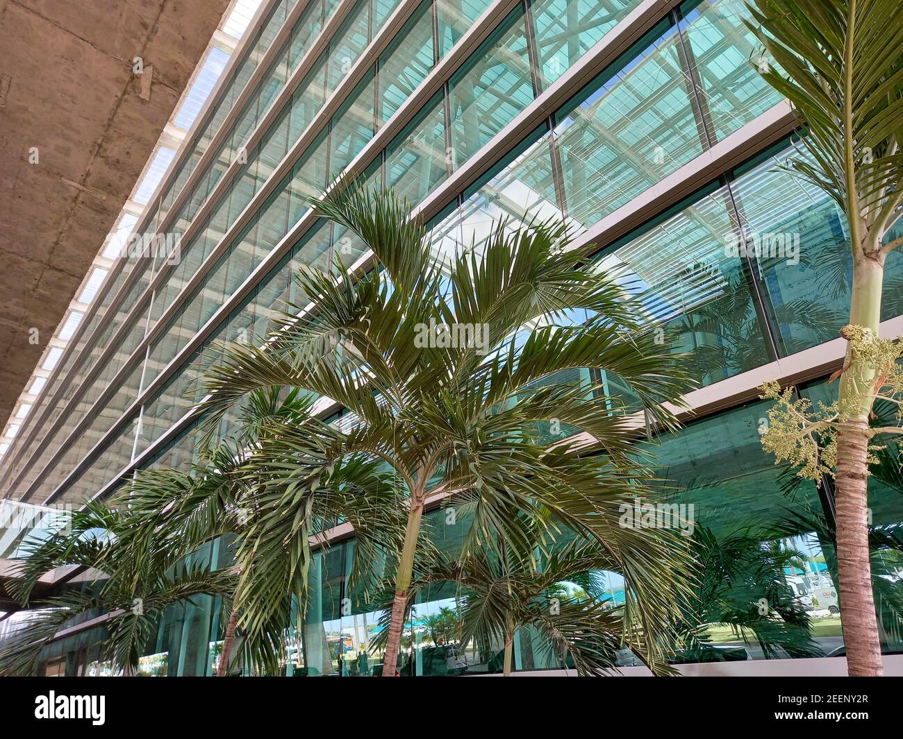 Sao Goncalo do Amarante, Rio Grande do Norte, Brazil - January 14, 2021: View of the structure and external area of Natal International Airport - Gove Stock Photo