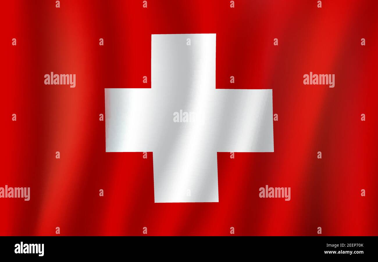 Switzerland Flag 3D Symbol Of White Cross On Red Background Swiss Switzerland Flag 3D Symbol Of White Cross On Red Background Swiss