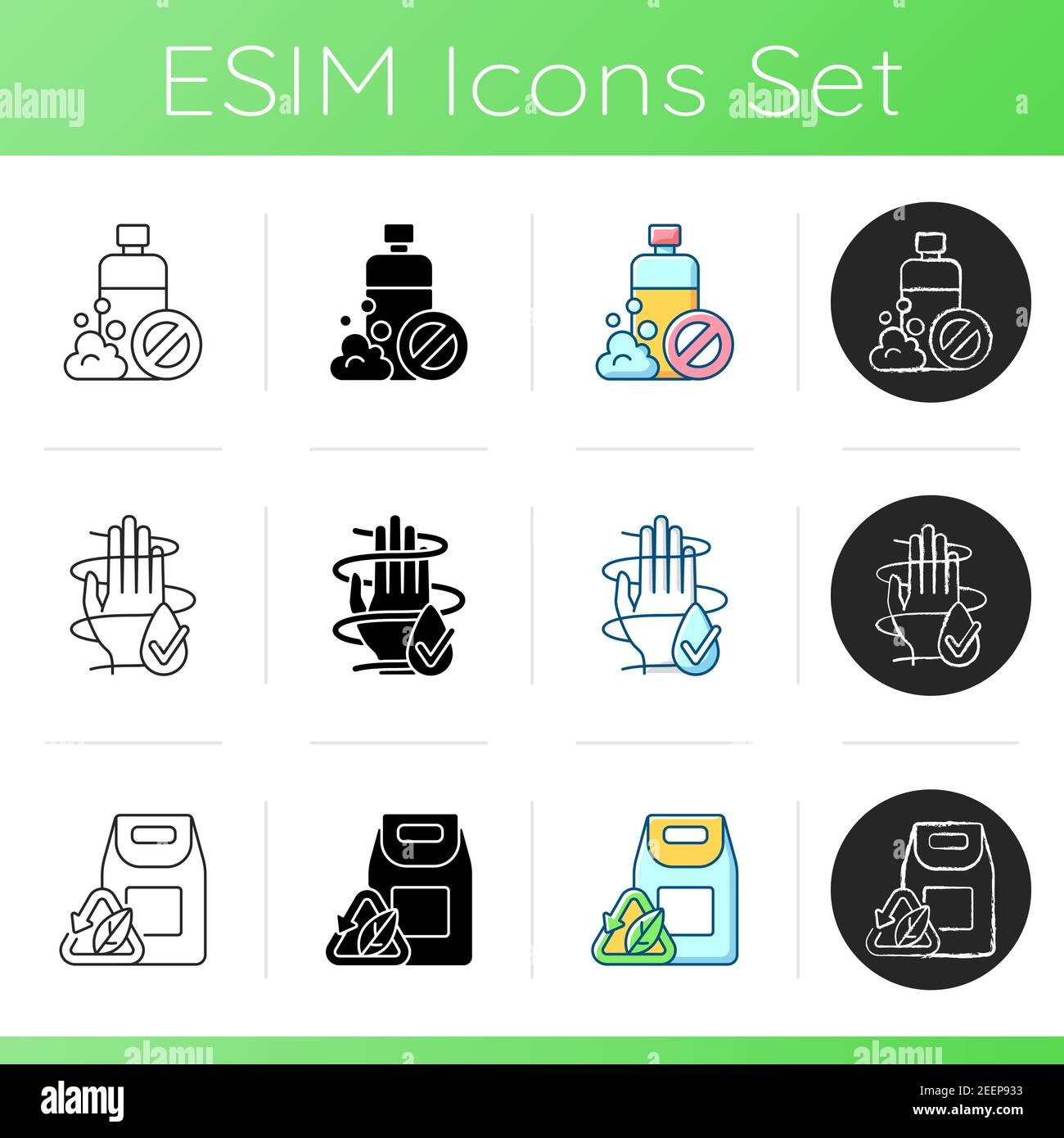 Natural cosmetics icons set Stock Vector