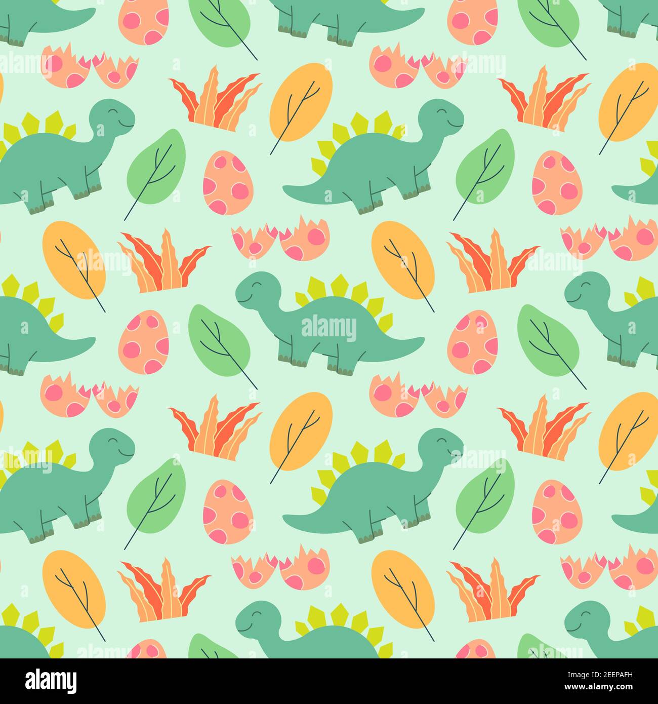 cute dinosaurs pattern design as vector. Vector illustration seamless ...