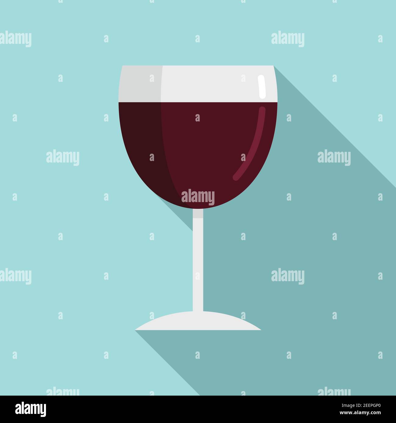 French wine glass icon, flat style Stock Vector Image & Art - Alamy