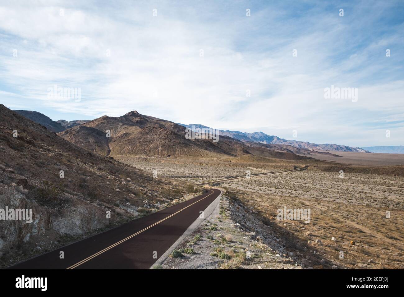 Empty road clouds death valley hi-res stock photography and images - Alamy
