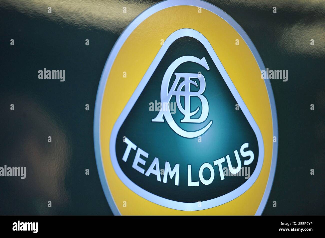 Formula One - F1 - 2011 F1 Testing - Valencia - Circuit Ricardo Tormo, Valencia, Spain  - 2/2/11  General view of the Team Lotus logo during testing  Mandatory Credit: Action Images / Crispin Thruston  Livepic Stock Photo