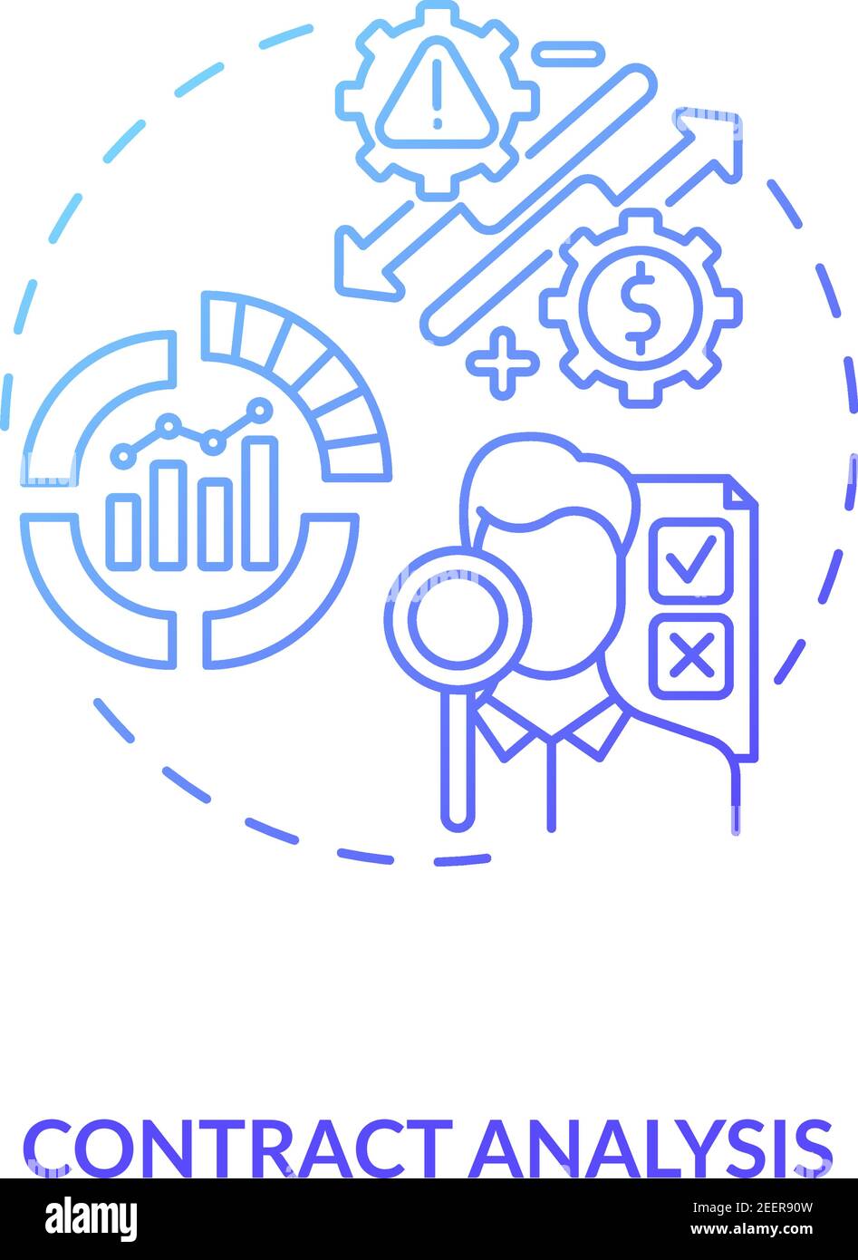 Contract analysis concept icon Stock Vector Image & Art - Alamy