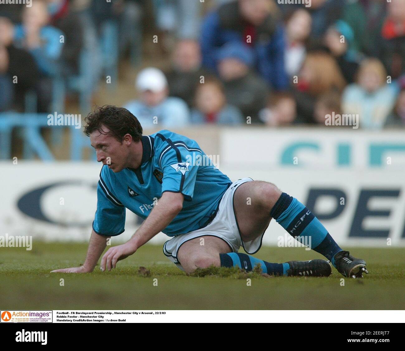 Football - FA Barclaycard Premiership , Manchester City v Arsenal , 22/2/03  Robbie Fowler - Manchester City    Mandatory Credit:Action Images / Andrew Budd Stock Photo