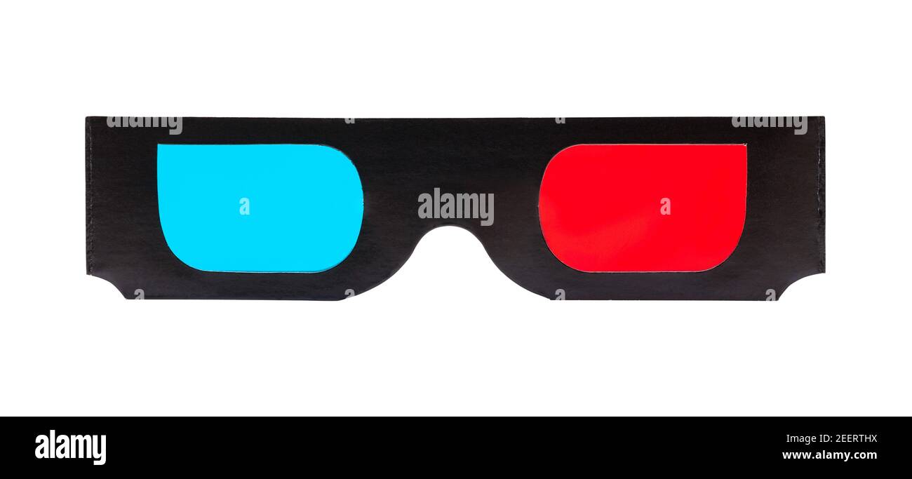 Pair of Black Carboard 3D Glasses Cut Out Stock Photo - Alamy