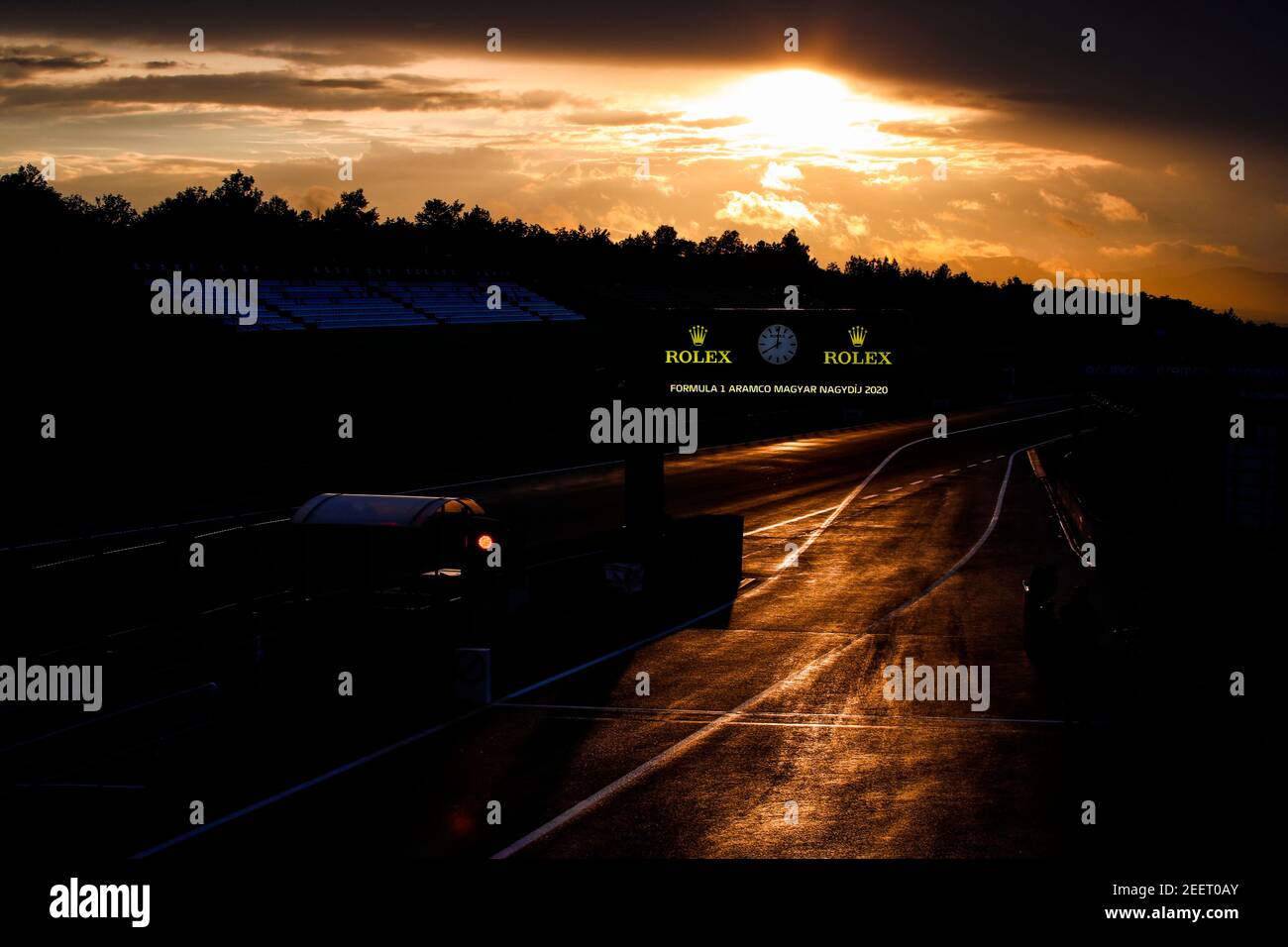 Sunset Ambiance On The Track During The Formula 1 Aramco Magyar Nagydij 2020 Hungarian Grand Prix From July 17 To 19 2020 On The Hungaroring In Budapest Hungary Photo Florent Gooden Dppi Stock Photo Alamy