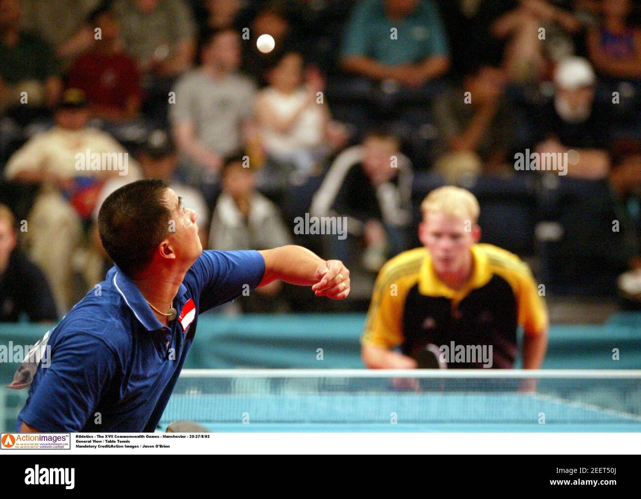 Table Tennis - The XVII Commonwealth Games - Manchester - 25-27/8/02  General Action / Table Tennis Mandatory Credit:Action Images / Jason  O'Brien Stock Photo - Alamy