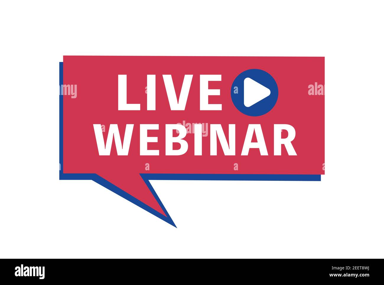 Live webinar label for broadcasting live. Vector Stock Vector
